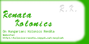 renata kolonics business card