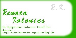 renata kolonics business card